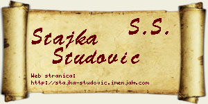 Stajka Studović vizit kartica